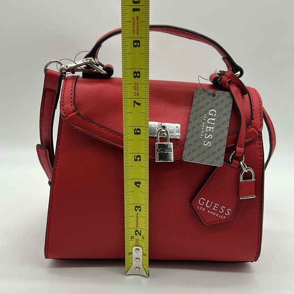 2173- GUESS Crossbody Vegan Bag Red Color NWT - Picture 7 of 11